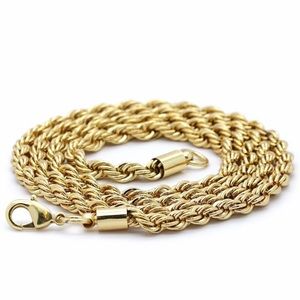 14K Gold Plated 4mm 20” Rope Chain