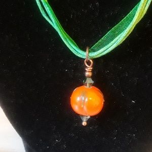 New Glass Pumpkin Choker for Halloween or season.