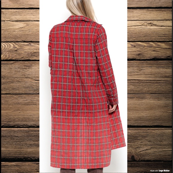 ❤️Plaid Long Shirt or Cardigan - Picture 6 of 6