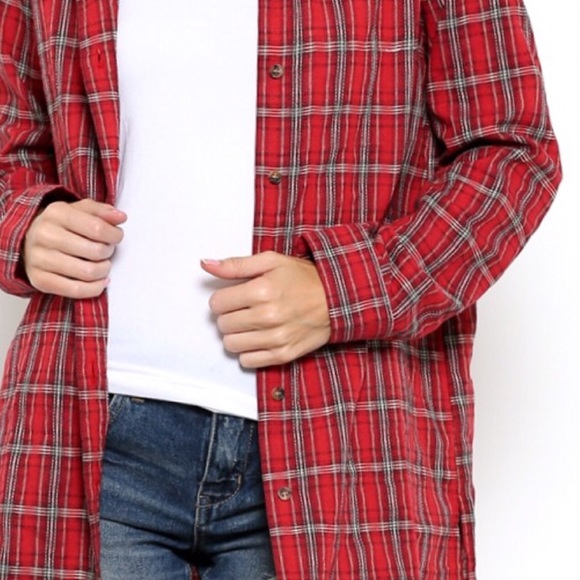 ❤️Plaid Long Shirt or Cardigan - Picture 3 of 6
