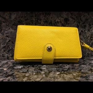 Coach Pebbled Leather Wristlet