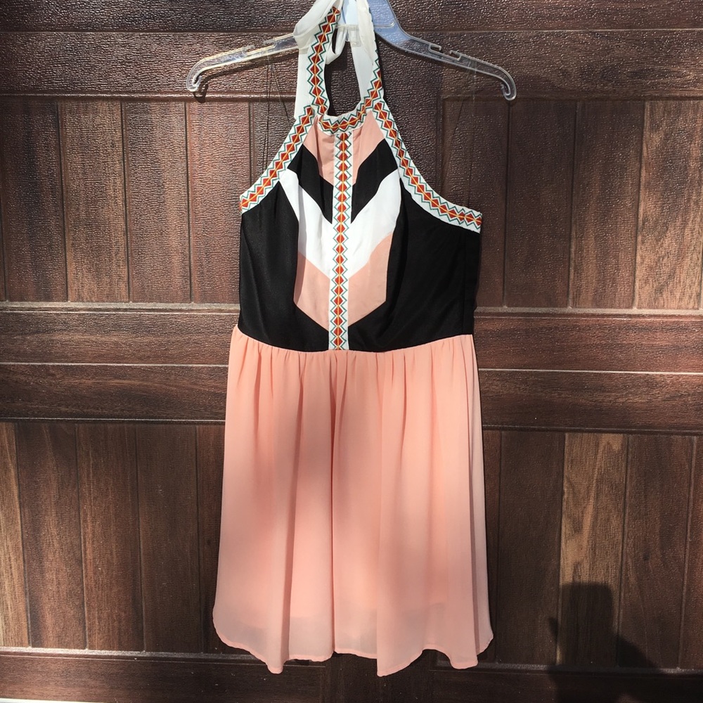 Gianni Bini Peach Halter Dress