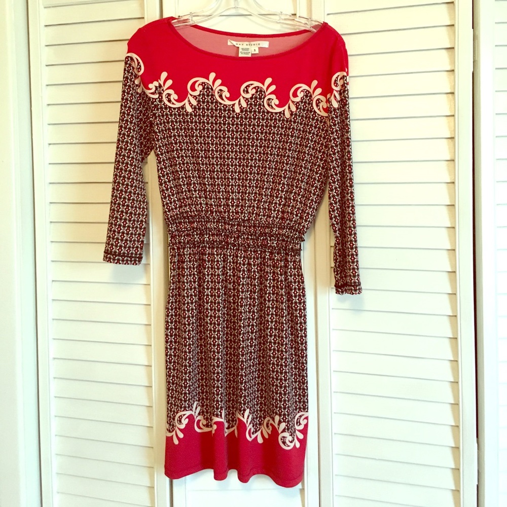 Black/Red/cream Dress
