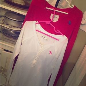 Abercrombie Kids girls bundle of sweater & shirt.