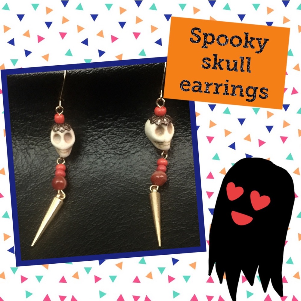 Halloween Skull Earrings, Day of the Dead
