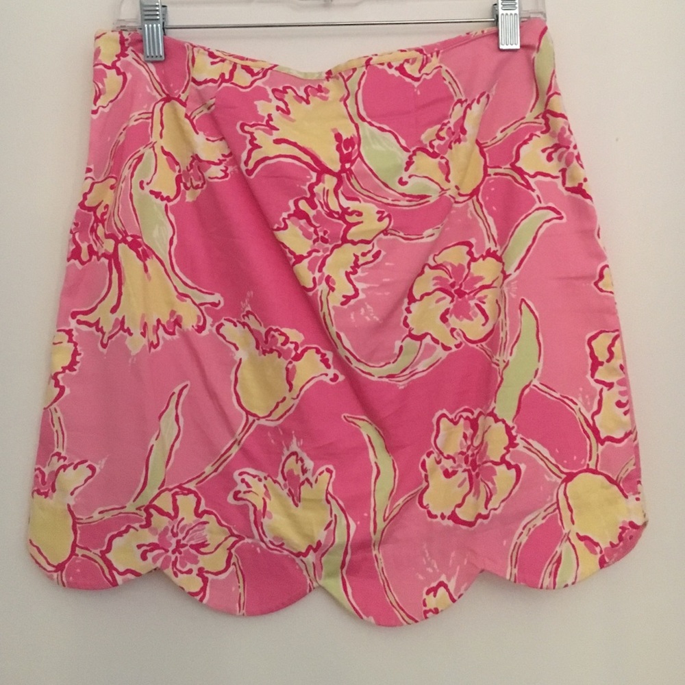 Lilly pulitzer scallop hem skirt