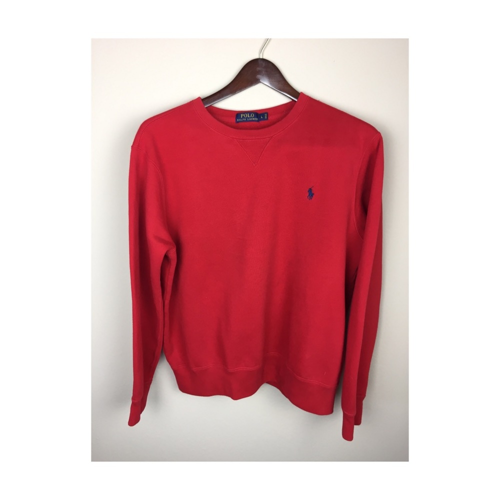 UNISEX RED POLO SWEATER!  GREAT DEAL!
