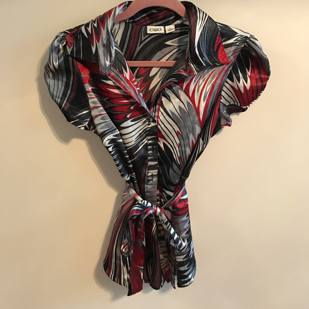 Short sleeved Button Up Blouse