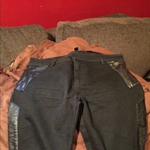 Black Bebe biker jeans