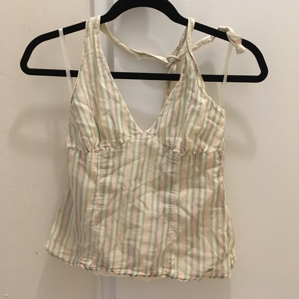 American Eagle Striped Halter Top
