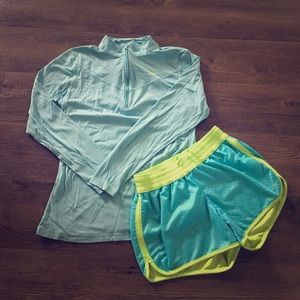 Athletic pullover and shorts