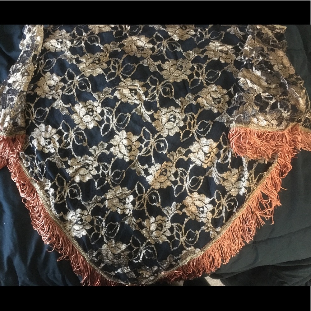 Gold and Black Scarf