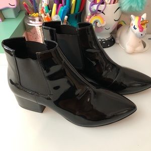 French Connection Ronan Patent Ankle Boot