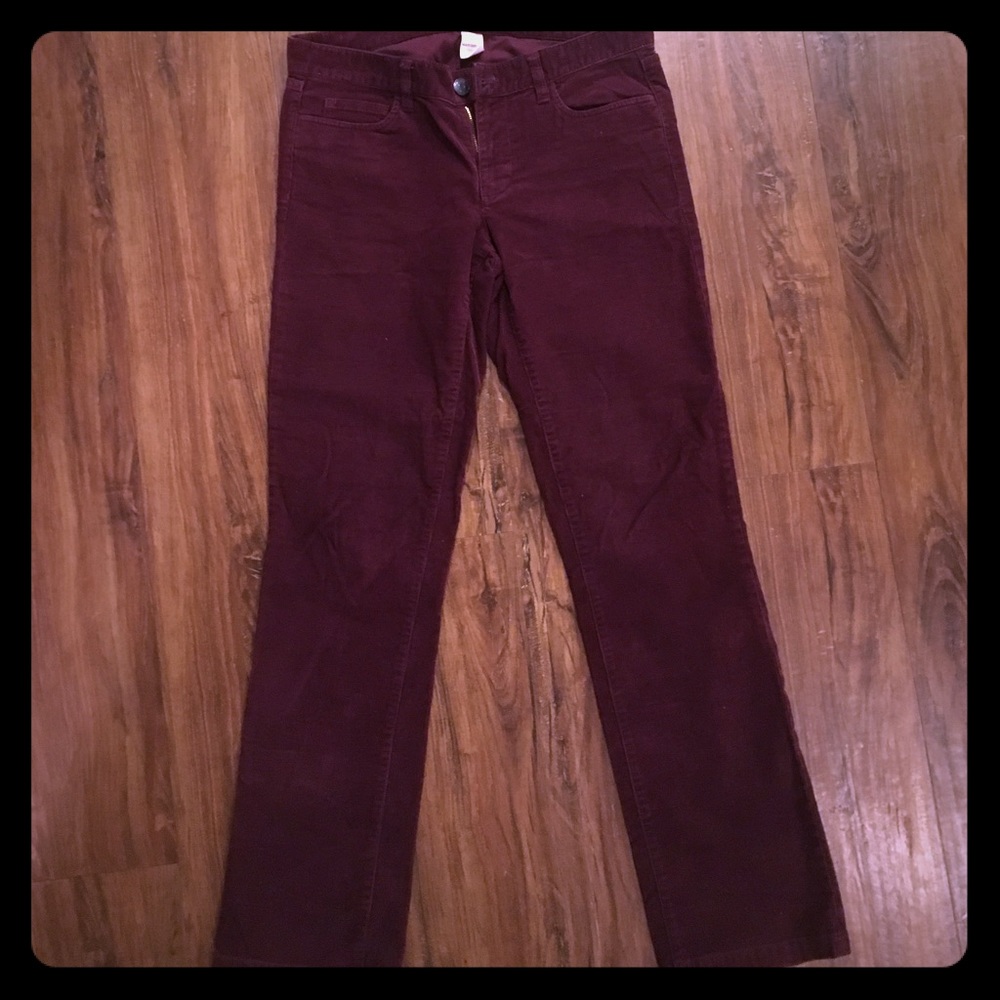 J.Crew burgundy corduroys