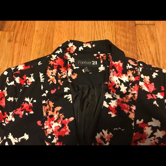 Floral Blazer Suit Jacket  Forever 21  Size L - Picture 2 of 4