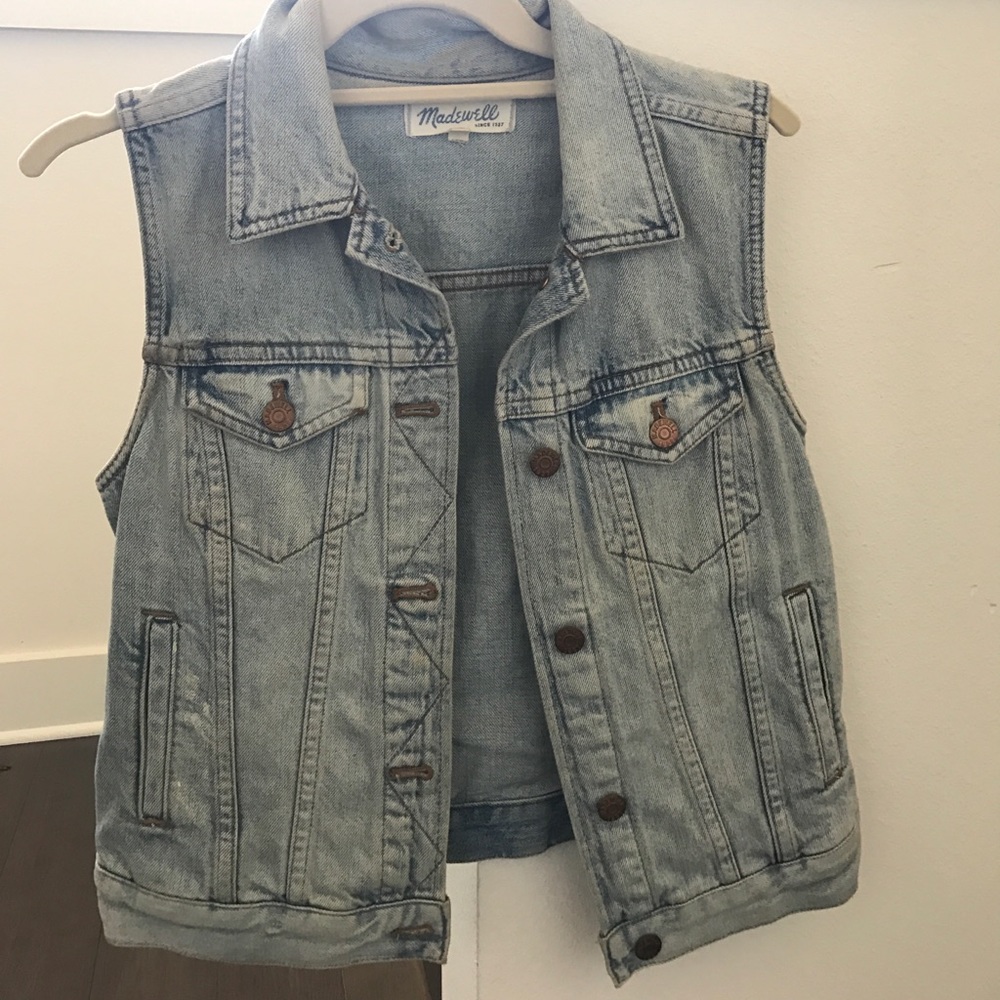 Madewell blue jean vest