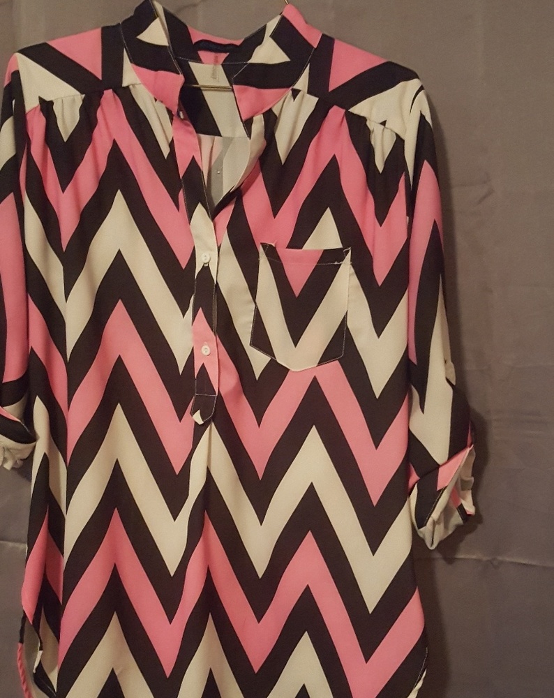 Chevron tunic blouse