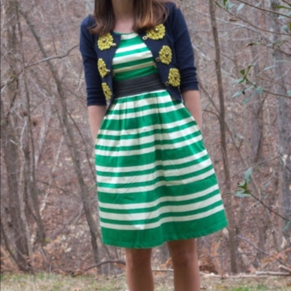 The Limited Dresses & Skirts - The limited green striped tank dress sz 4