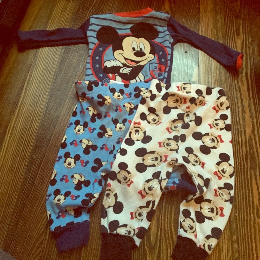 Mickey Mouse baby pajamas. - 12 months