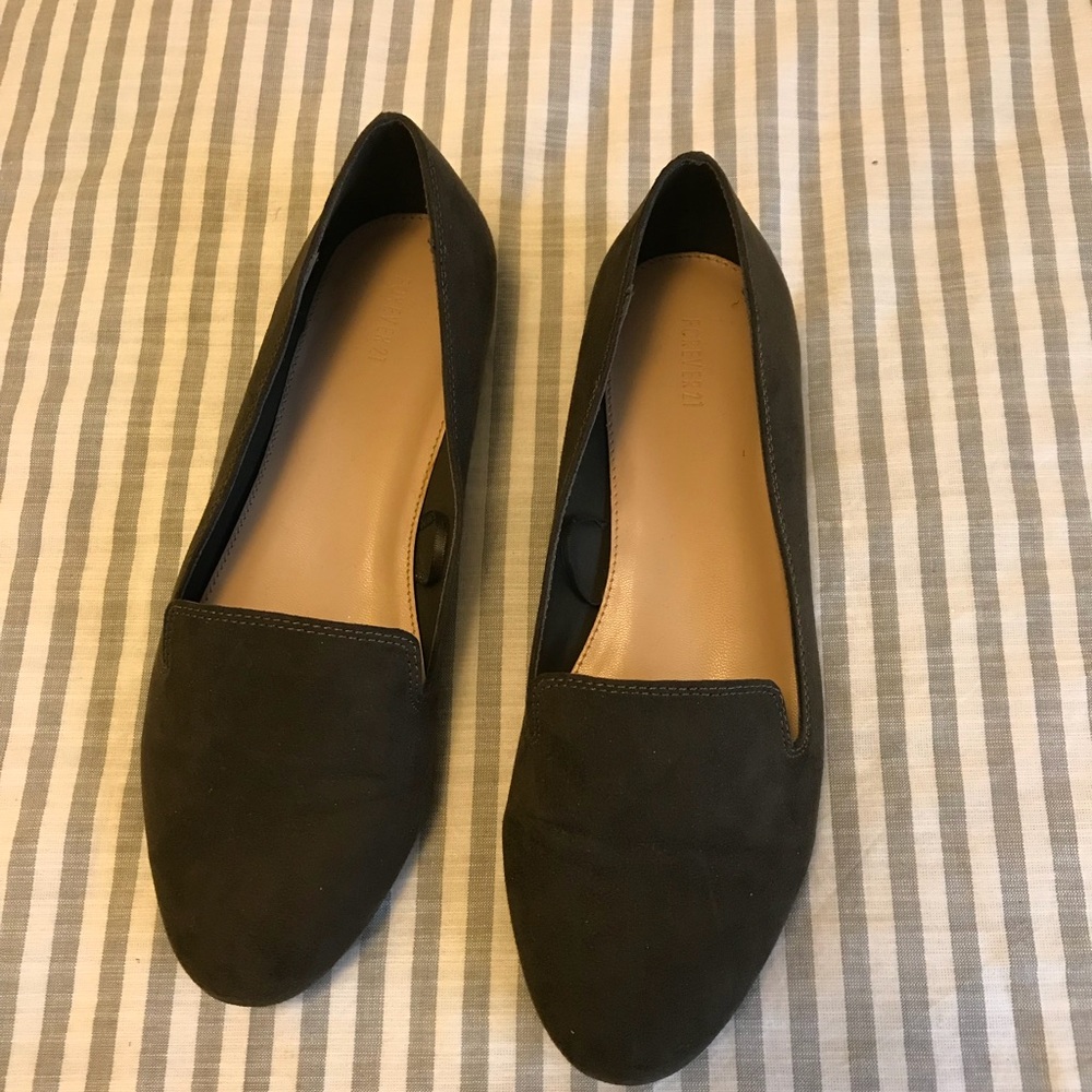 Olive green loafers