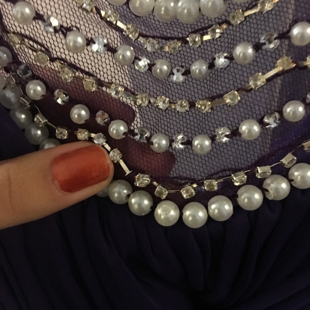 Here is the damage to the dress.