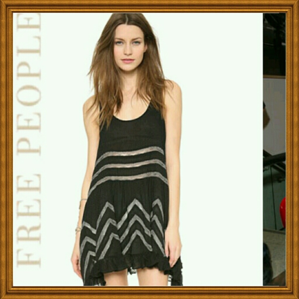 Free People voile and lace trapeze dress