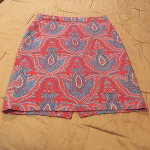 Perfect paisley pencil skirt