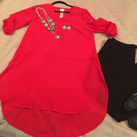 Chico’s red tunic - Picture 1 of 8