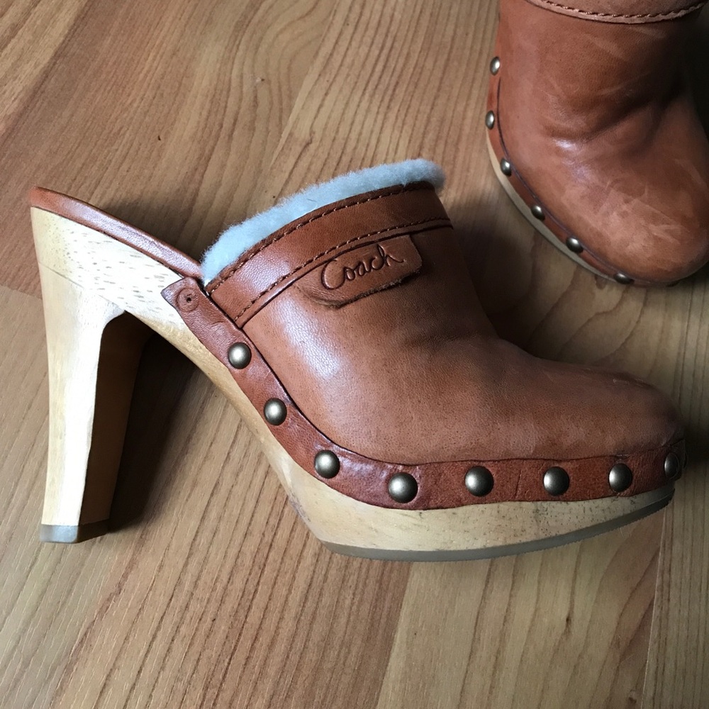 Coach Furred Clog Slide - image 3