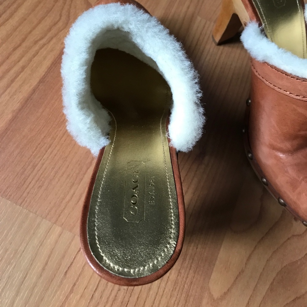 Coach Furred Clog Slide - image 4