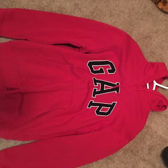 GAP | Shirts | Gap Factory Mens Arch Logo Hoodie Crimson Red M | Poshmark