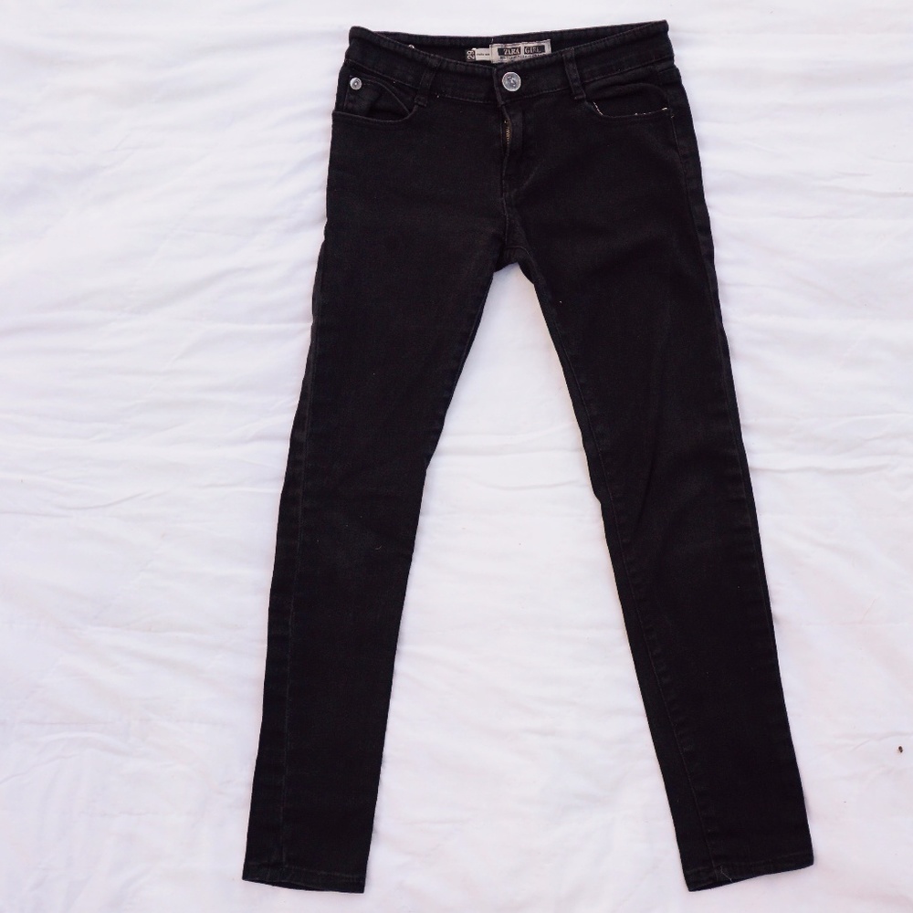 Zara Girl Black Skinny Jeans Excellent Condition - Picture 4 of 7