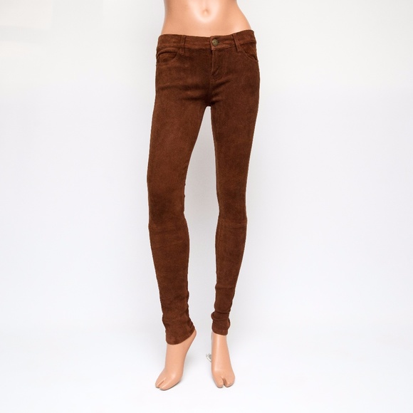 Current/Elliott 27x30 Suede Lamb Leather Pants - Picture 1 of 8