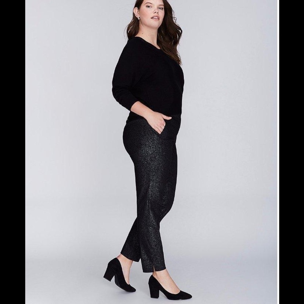 LAST CALL!  NWT Black Foil Ankle Pants.
