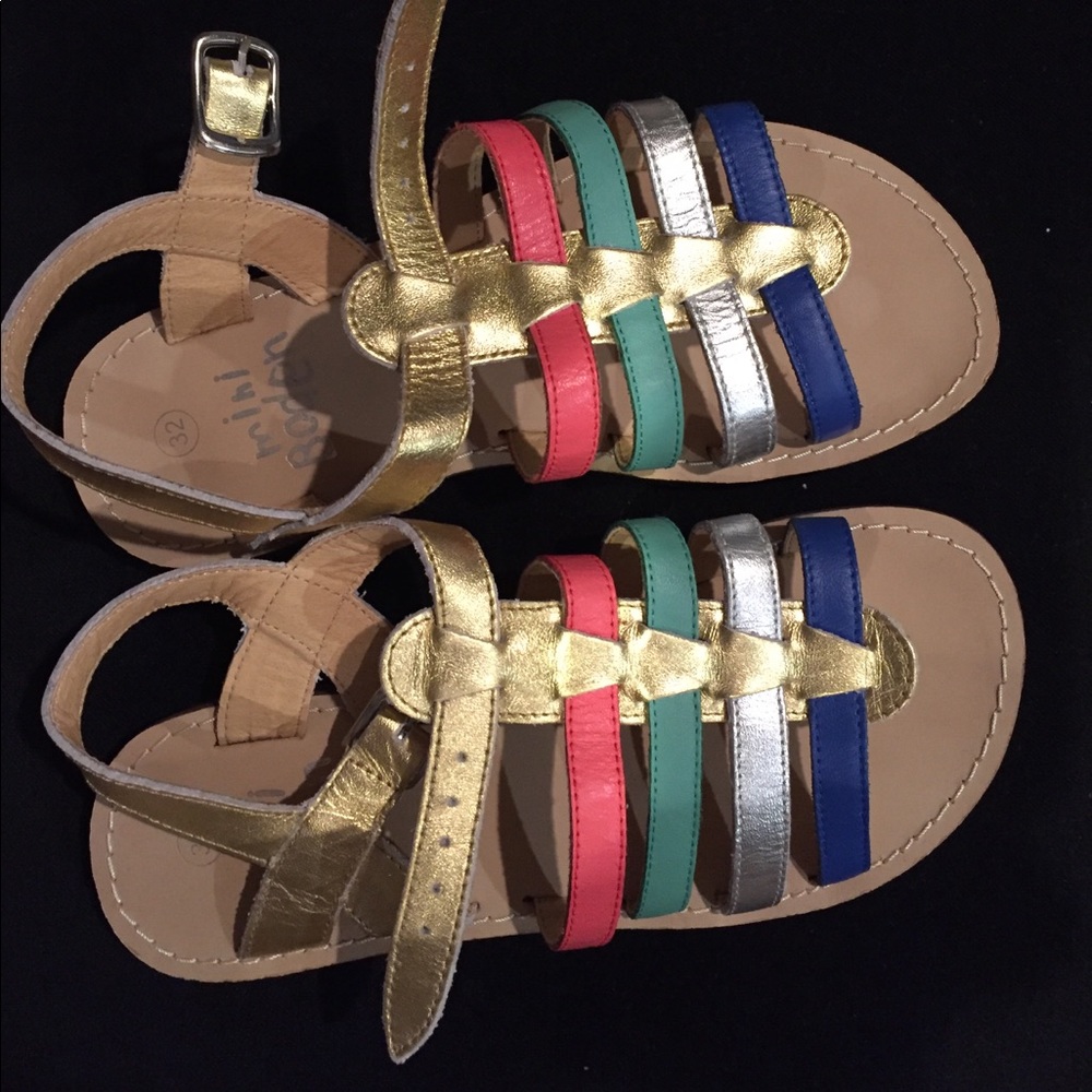 Mini Boden Rainbow Sandals size 32
