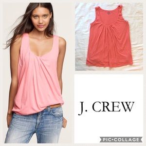 MOVING SALE J Crew finespun draped tank coral XS