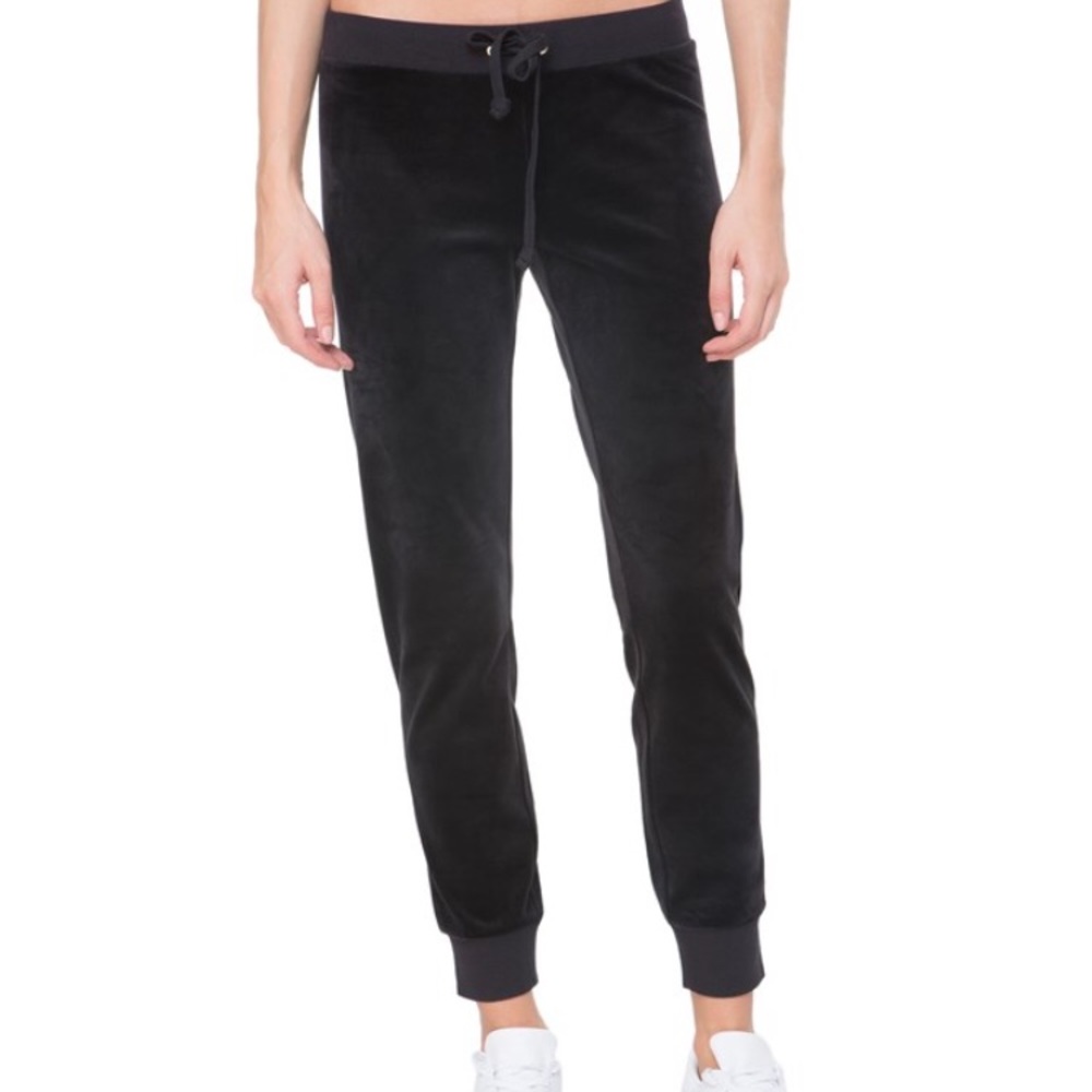 Juicy Couture Black Velour Jogger Sweatpants NWT