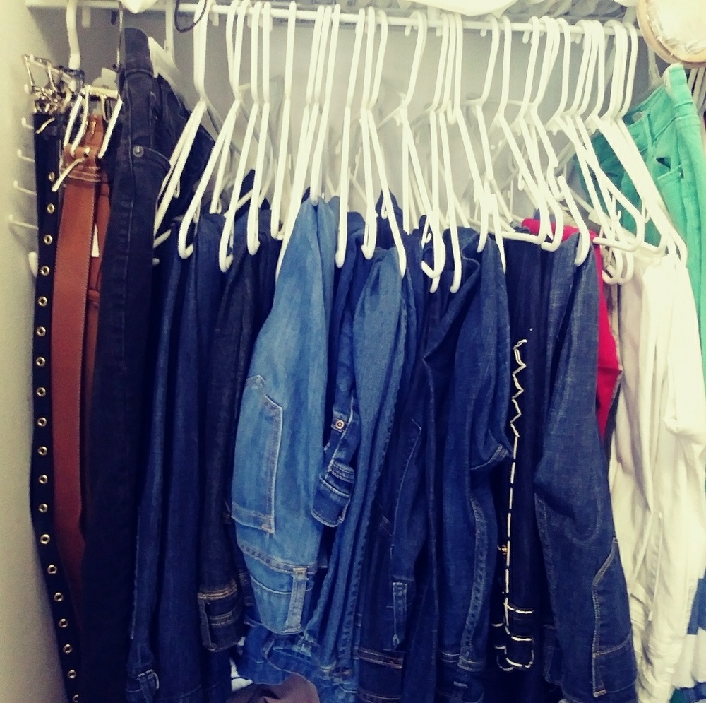 Closet full of size 10 and 12 jeans