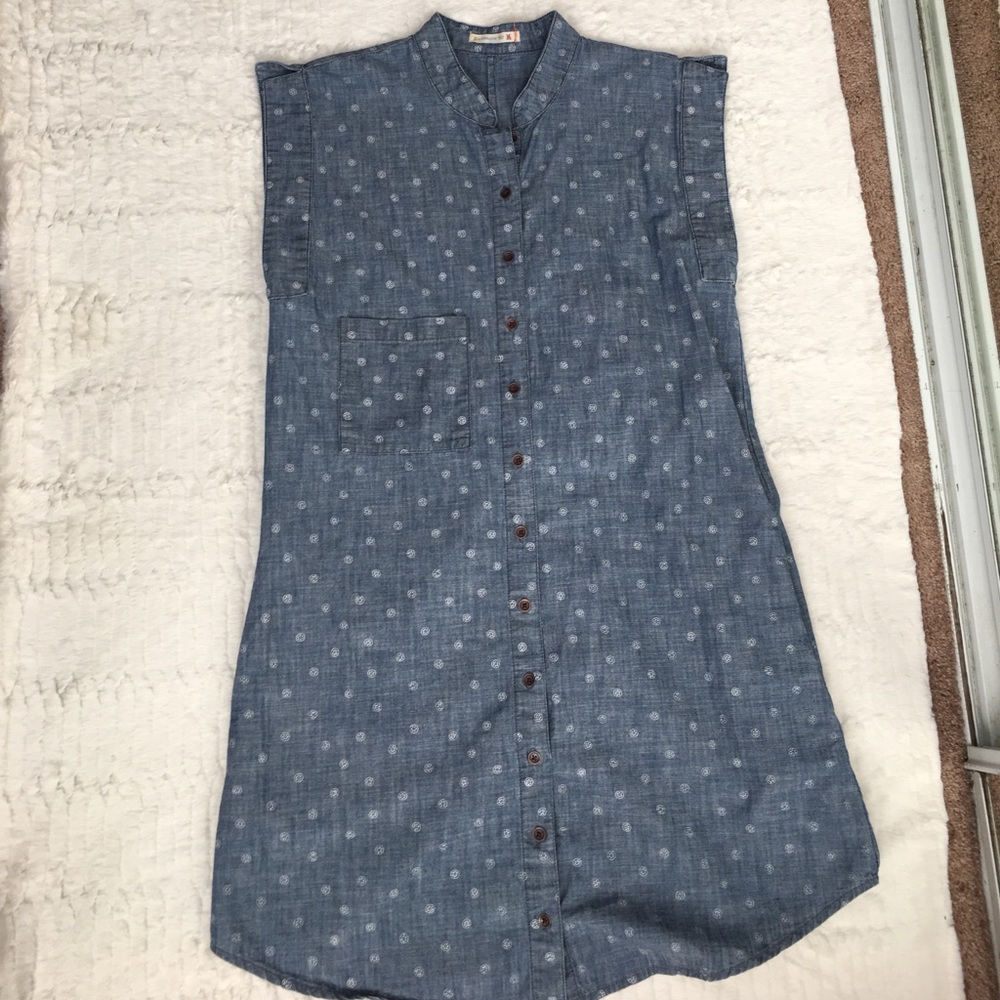 Alternative Apparel printed chambray shirtdress