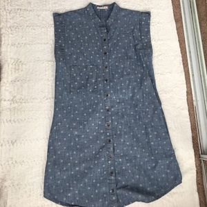 Alternative Apparel printed chambray shirtdress