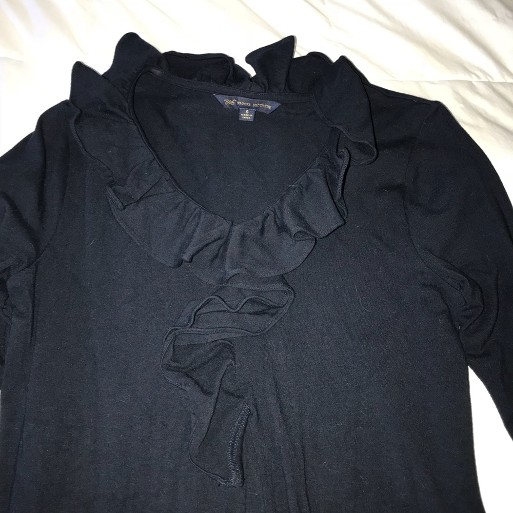 Navy Ruffle Dress- Brooks Brothers