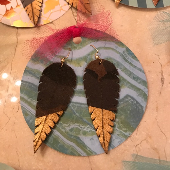 Leather Earrings - Picture 2 of 8