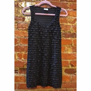 Free People Black Ruffle Dress