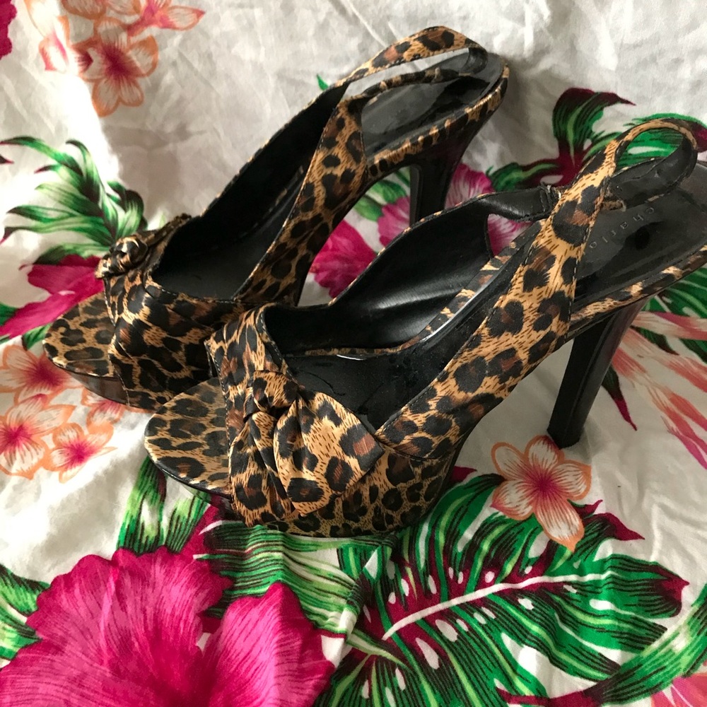 Charlotte Russe LEOPARD SLING BACKS