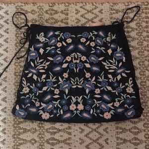 Zara Embroidered Mini Skirt