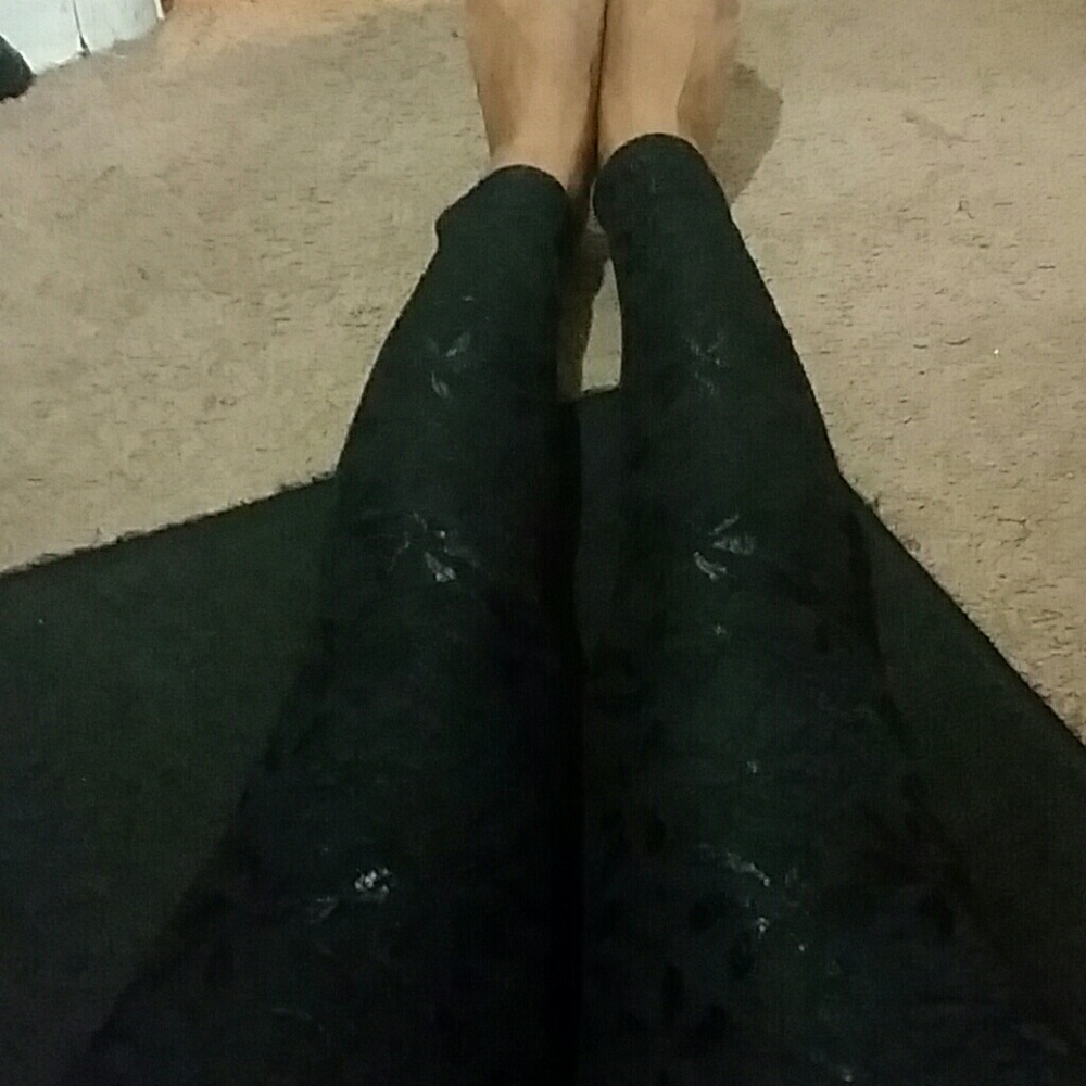 Stretch lace pants