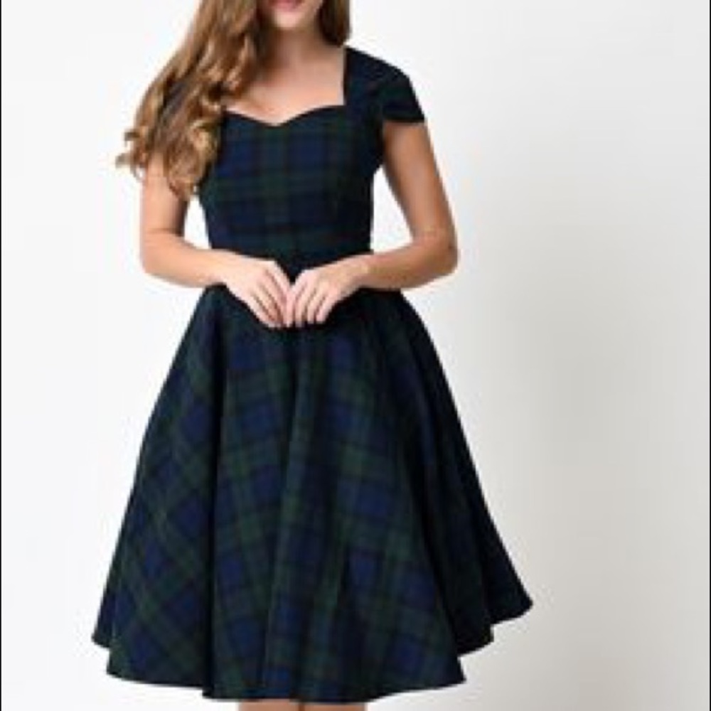 Modcloth Hell Bunny Tartan Dress