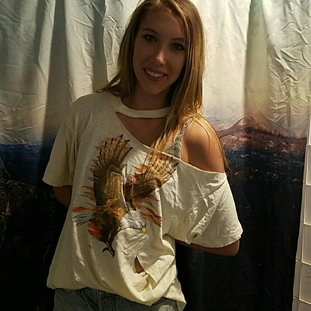 Forever 21 destroyed t shirt