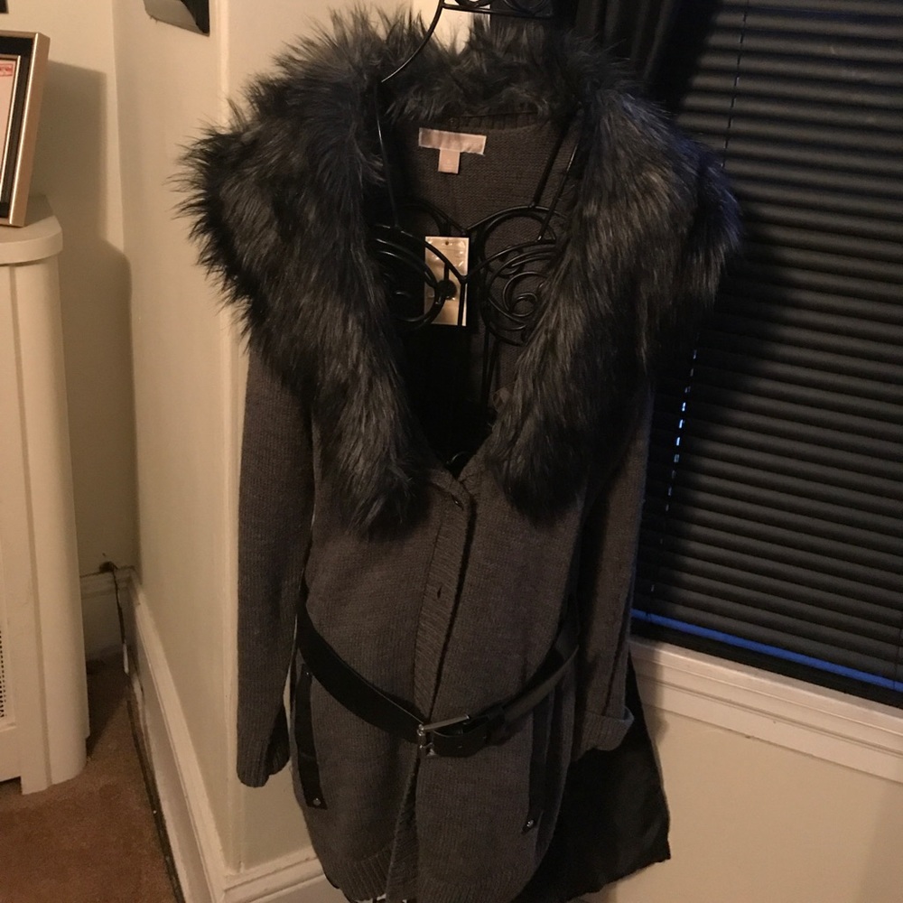 Michael Kors long Sweater with fur