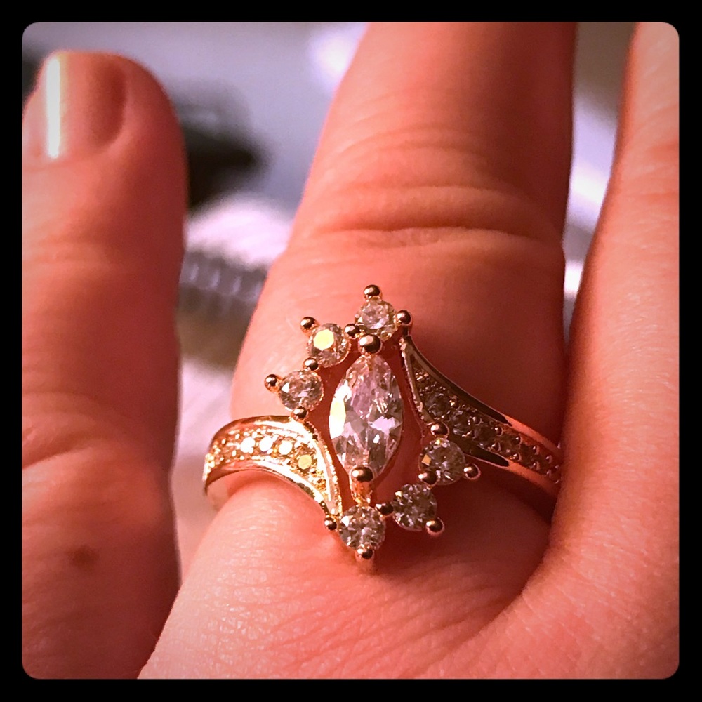 Gold filled CZ ring size 8